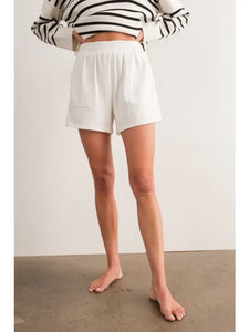 PAPER MOON - White Side Zipper Shorts