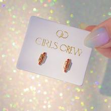 Load image into Gallery viewer, Girls Crew - Hot Dog Studs: Gold

