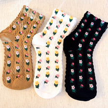 Load image into Gallery viewer, Ellison+Young - Adorable Mini Flower Socks Set Of 3
