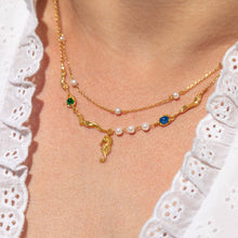 Load image into Gallery viewer, Girls Crew - Seahorse Shore Necklace: Gold

