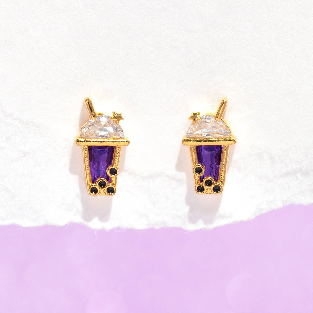 Girls Crew - It's Boba Time Studs: Gold