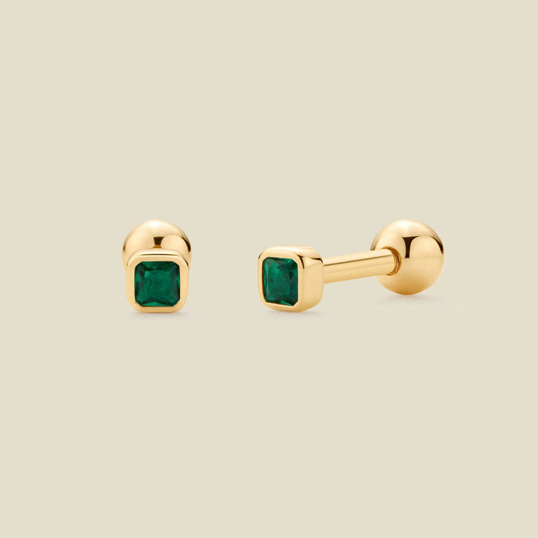 Made By Mary - May Birthstone Stud Earrings