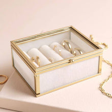 Load image into Gallery viewer, Lisa Angel - Mini Glass Jewellery Box in Gold
