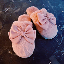 Load image into Gallery viewer, Ellison+Young - Satin Shine Fur Cozy Lounge Slippers: Pink / M/L
