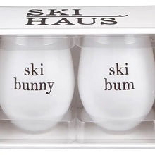 Load image into Gallery viewer, SANTA BARBARA DESIGN STUDIO - Ski Bunny/Ski Bum Wine Glasses - Set of 2
