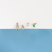 Load image into Gallery viewer, Girls Crew - Flora and Fauna Earring Set: Gold
