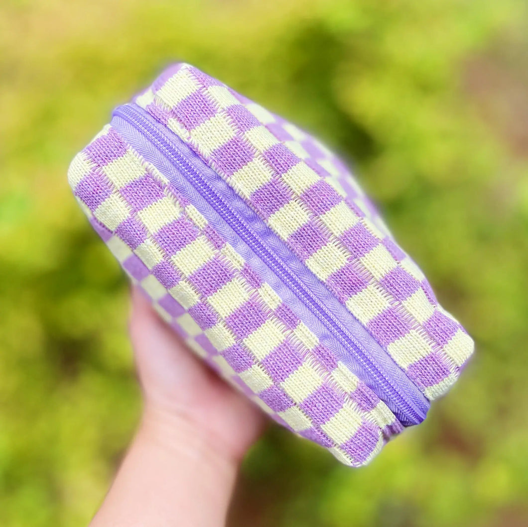 Ellison+Young - Check Yourself Cosmetic Bag: Lavender