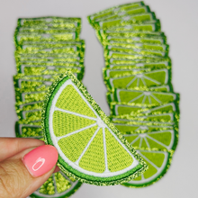 Load image into Gallery viewer, TEELUX - 2.5" LIME  (2 Options) -  Embroidered Hat Patch: Full GLITTER
