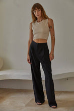Load image into Gallery viewer, By Together - S1106N | Knit Seamless Ribbed Round Neck Sleeveless Top: Light Beige / SM
