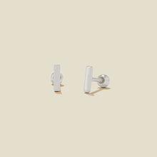 Load image into Gallery viewer, Made By Mary - Mini Bar Stud Earrings: Gold Vermeil
