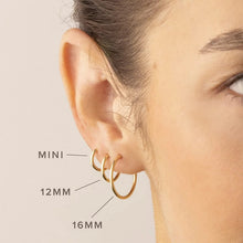 Load image into Gallery viewer, Silver Live in Hoop Earrings

