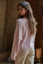 Load image into Gallery viewer, By Together - W2114 | Knit Sweater Rolled Round Neck Pullover Top: Baby Pink / S
