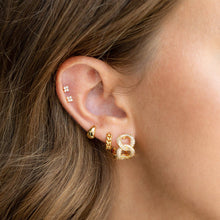 Load image into Gallery viewer, Girls Crew - Teeny Tiny Clear Cluster Studs: Gold
