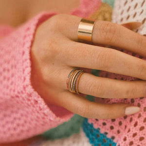 Made By Mary - August Birthstone Stacking Ring: Gold Vermeil / 6