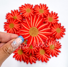 Load image into Gallery viewer, ABLNco - Red daisy flower hat filler embroidery patch iron on
