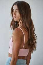Load image into Gallery viewer, By Together - S1003 | Seamless Ribbed Triangle Chest Spaghetti Strap Brami: White / ML
