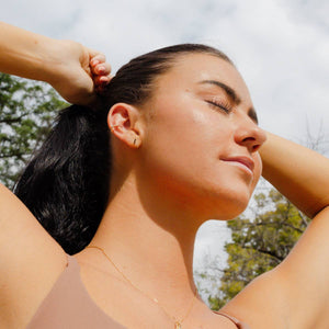 Made By Mary - Mini Bar Stud Earrings: Gold Vermeil