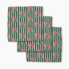 Load image into Gallery viewer, Geometry- Green Wreaths Dishcloth Set
