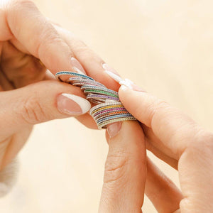 Made By Mary - August Birthstone Stacking Ring: Gold Vermeil / 6