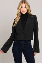 Load image into Gallery viewer, Cotton Bleu Cropped Business Jacket
