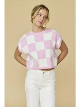 Load image into Gallery viewer, PAPER MOON- Hannah Loose Fit Checker Knit Top
