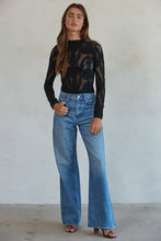 Load image into Gallery viewer, By Together - S1228 | Knit Seamless Jacquard Mock Neck Long Sleeve Top: Cream / ML
