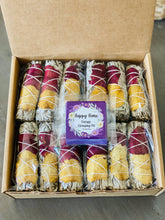 Load image into Gallery viewer, Picki Nicki - White Sage w/ Dried Rose Petals Smudge Sticks in Bulk
