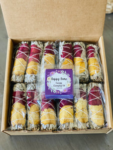 Picki Nicki - White Sage w/ Dried Rose Petals Smudge Sticks in Bulk