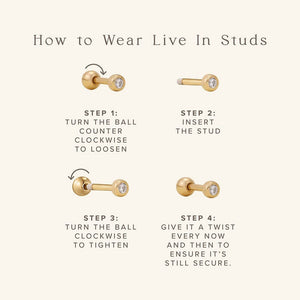 Made By Mary - Mini Bar Stud Earrings: Gold Vermeil