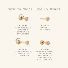 Load image into Gallery viewer, Made By Mary - October Birthstone Stud Earrings

