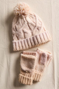RAINBOW RUN HAT + GLOVE S / IVORY