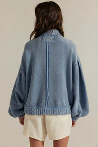 CUTE IN THIS CARDI / DUSTY BLUE