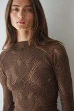 Load image into Gallery viewer, By Together - S1228 | Knit Seamless Jacquard Mock Neck Long Sleeve Top: Merlot / ML
