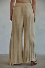 Load image into Gallery viewer, By Together - W1658 | Knit Acrylic Sweater Ribbed Flare Pants: Camel / M
