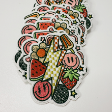 Load image into Gallery viewer, TEELUX - 3" Happy Summertime  -  Embroidered Hat Patch: Embroidered Patch
