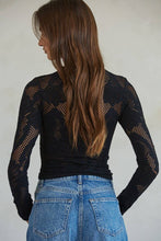 Load image into Gallery viewer, By Together - S1228 | Knit Seamless Jacquard Mock Neck Long Sleeve Top: Cream / ML
