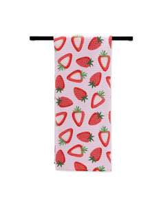 Geometry - Sweet Strawberry Tea Towel