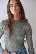Load image into Gallery viewer, By Together - S1228 | Knit Seamless Jacquard Mock Neck Long Sleeve Top: Cream / ML
