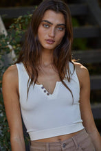 Load image into Gallery viewer, By Together - S1102N | Henley Ribbed Modal Tank: Powder Pink / SM
