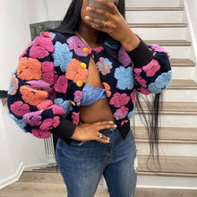Load image into Gallery viewer, ACCITY - FLORAL SWEATER CARDIGAN FALL CLOTHING WOMENS_CWOCO0094: BLACKROSE / (XL) 1
