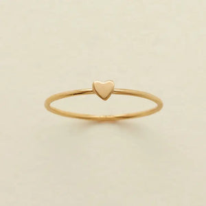 MADE BY MARY - Heart Stacking Ring - Gold and Silver