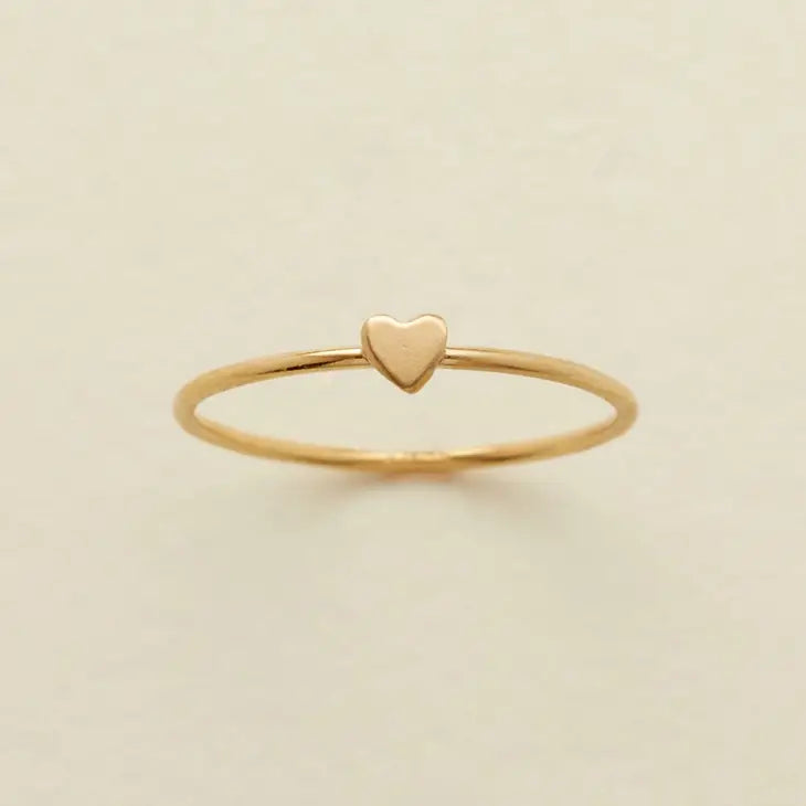 MADE BY MARY - Heart Stacking Ring - Gold and Silver