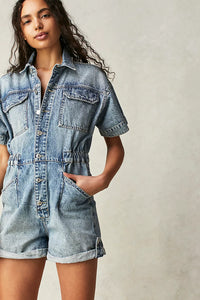 Free People - We The Free Marci Cuffed Shortalls