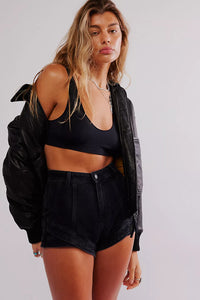 FREE PEOPLE - CRVY Mona High-Rise Shorts