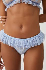 FEELING FRILLY THONG / BLUE