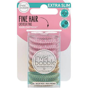 Invisibobble - Extra Slim Hair Rings - For Fine Hair - 8 Count