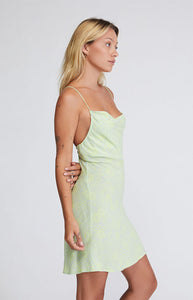 RVCA- Blank Space Dress - GREEN/BLUE FLORAL