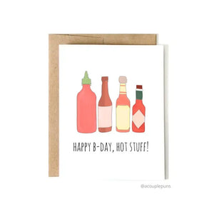 ACOUPLEPUNS - Birthday Hot Stuff - White and Red