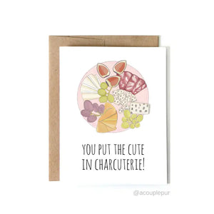 ACOUPLEPUNS - Cute In Charcuterie - White and Colorful