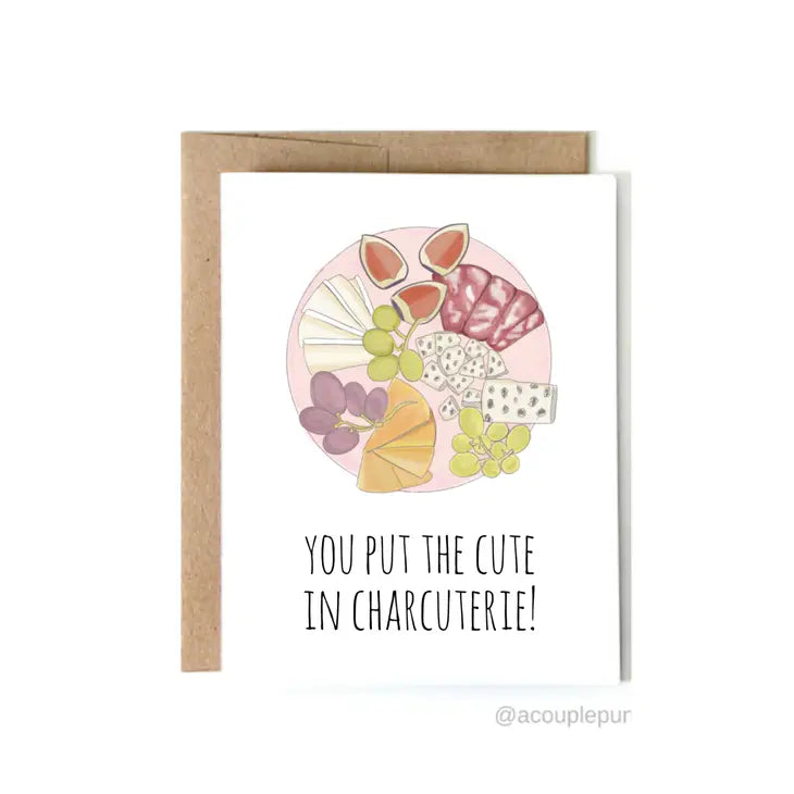 ACOUPLEPUNS - Cute In Charcuterie - White and Colorful